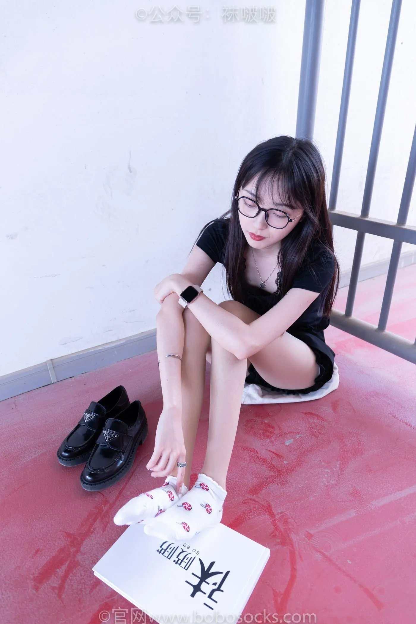 [BoBoSocks袜啵啵]NO.030 稚予- 皮鞋、短白棉袜、肉丝 [141P]插图9